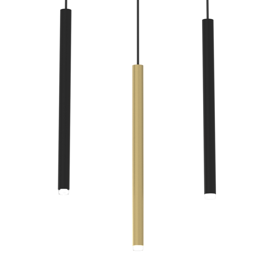 Lustra ar auklu MONZA 3xG9/8W/230V melna/zelta