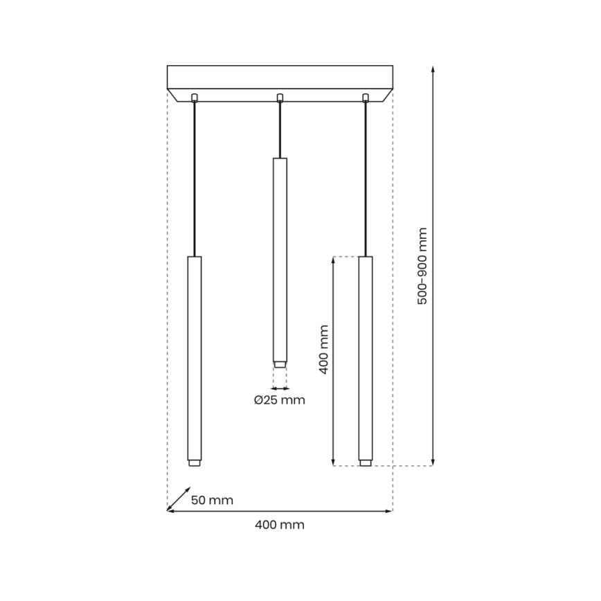 Lustra ar auklu MONZA 3xG9/8W/230V melna/zelta