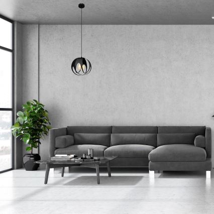 Lustra ar auklu MOONLIGHT 1xE27/15W/230V melna