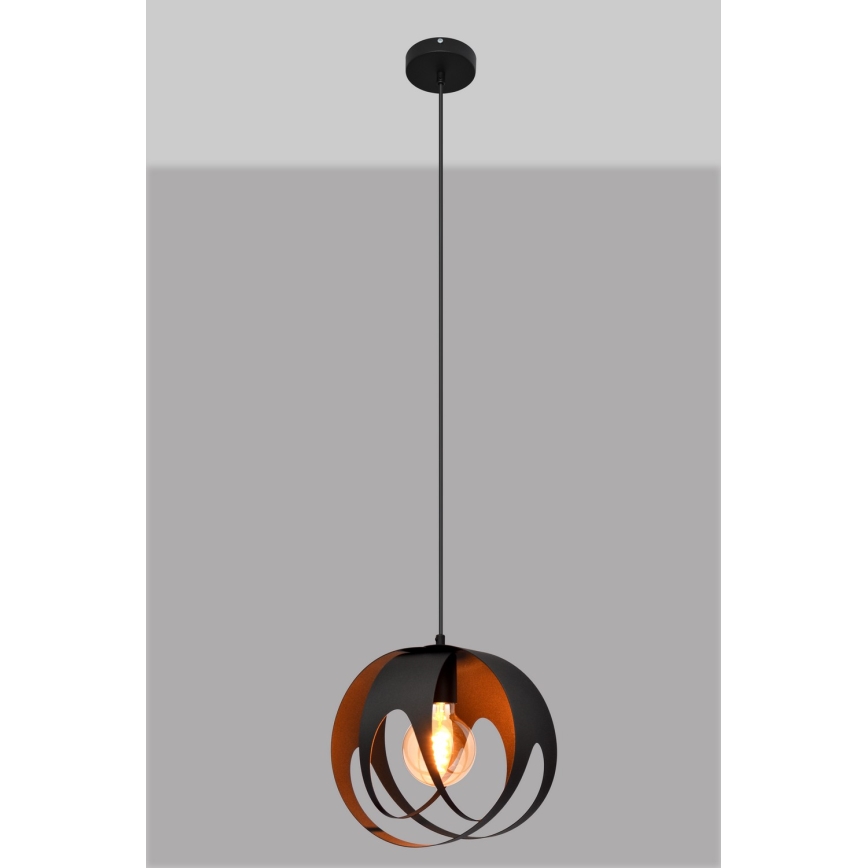 Lustra ar auklu MOONLIGHT 1xE27/15W/230V melna