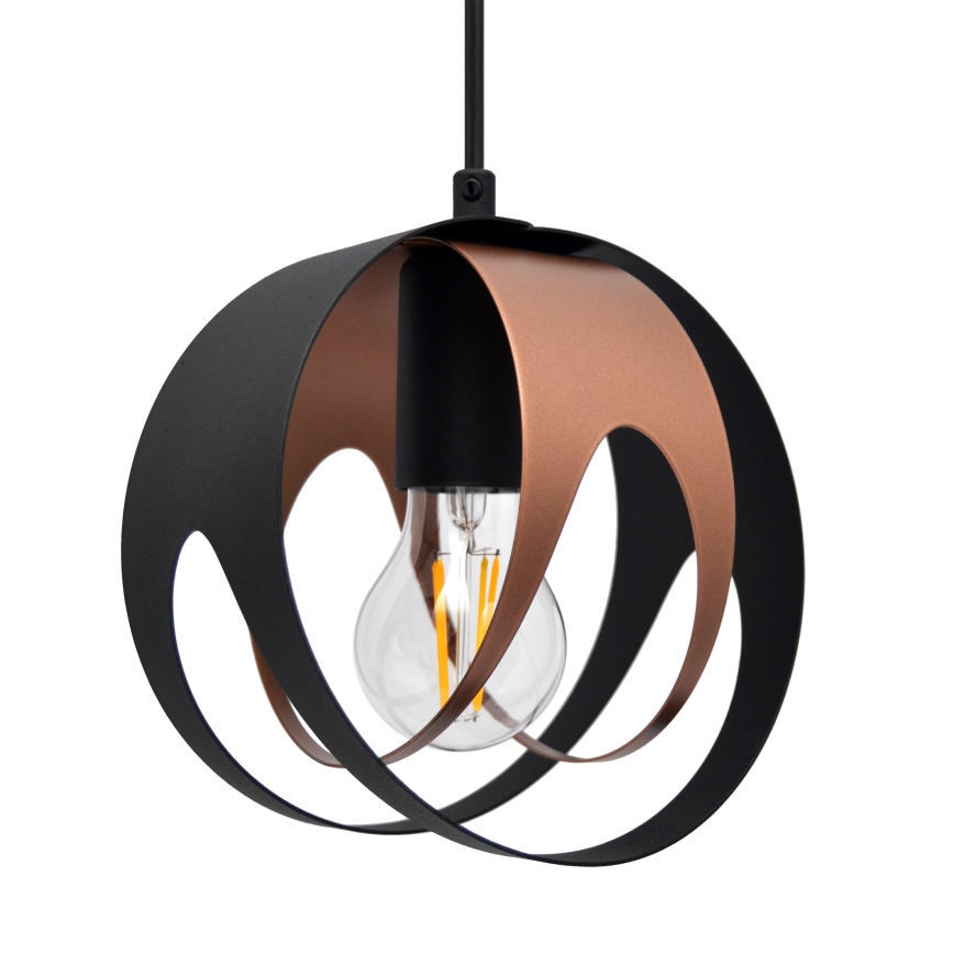 Lustra ar auklu MOONLIGHT 3xE27/15W/230V melna/varš
