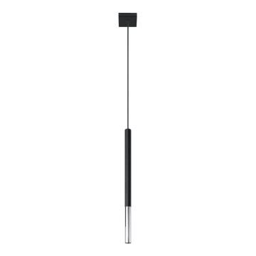 Lustra ar auklu MOSAIC 1xG9/12W/230V melna/spīdīgi hromēts