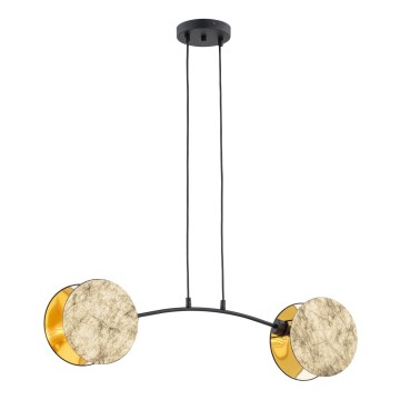 Lustra ar auklu MOTIF 2xE14/10W/230V zelta