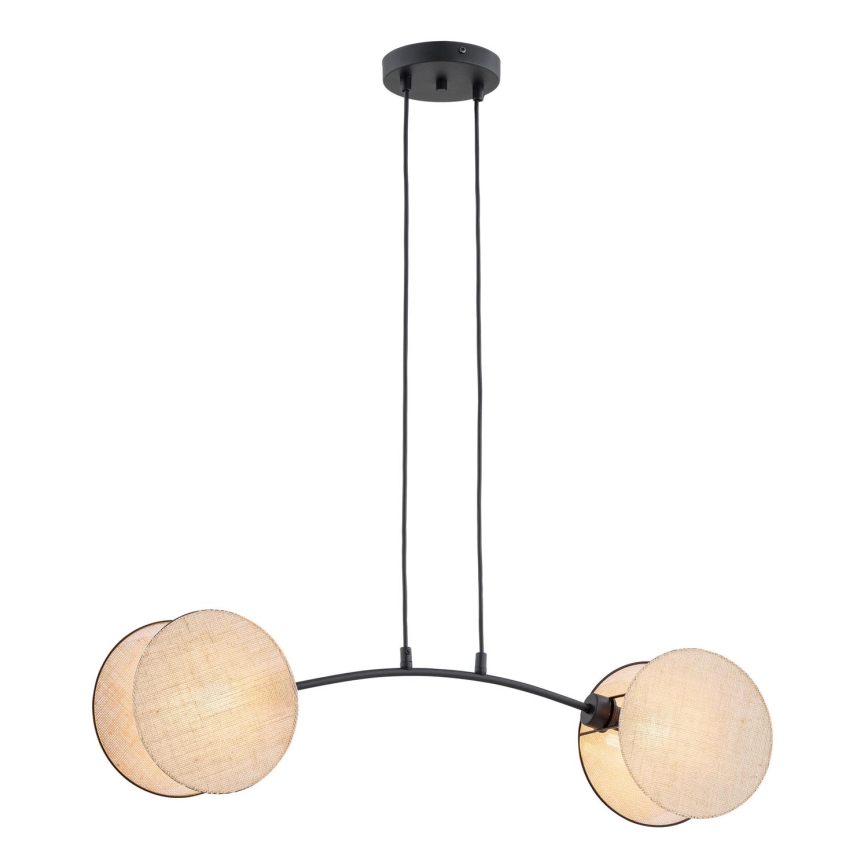 Lustra ar auklu MOTIF 2xE27/15W/230V bēša