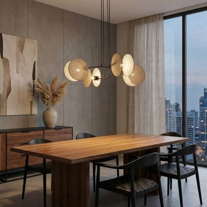 Lustra ar auklu MOTIF 4xE27/15W/230V bēša