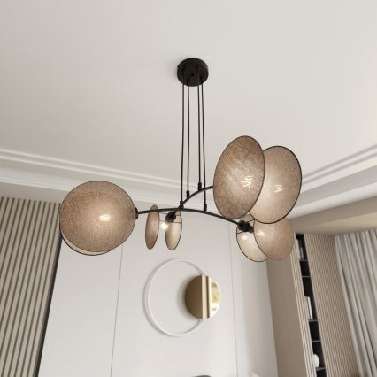 Lustra ar auklu MOTIF 4xE27/15W/230V bēša