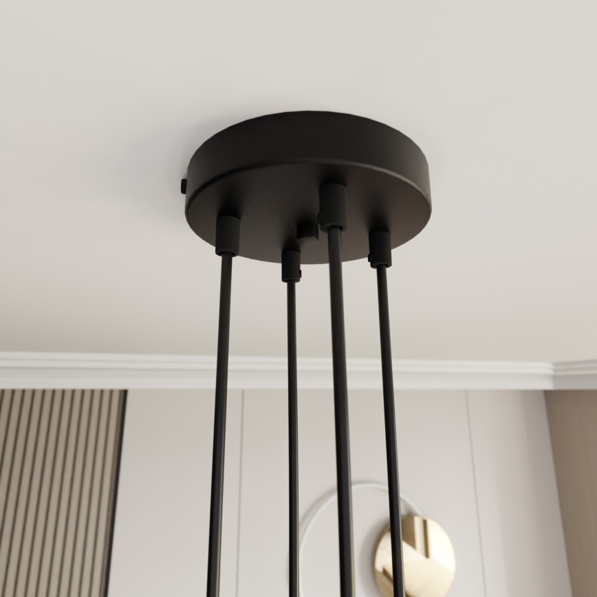 Lustra ar auklu MOTIF 4xE27/15W/230V zelta