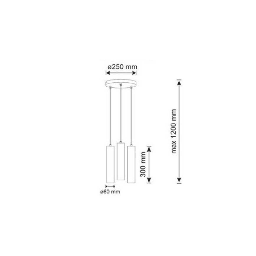 Lustra ar auklu NAPOLI 3xGU10/8W/230V