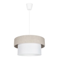 Lustra ar auklu NATA 1xE27/60W/230V bēša
