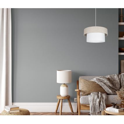 Lustra ar auklu NATA 1xE27/60W/230V bēša