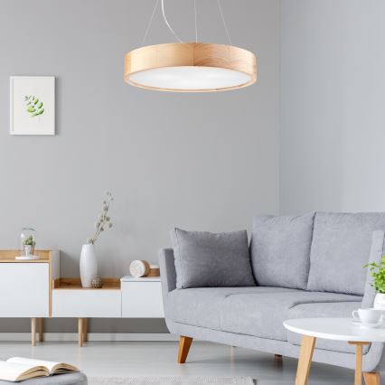 Lustra ar auklu NATURAL 3xE27/60W/230V ø 47 cm priede