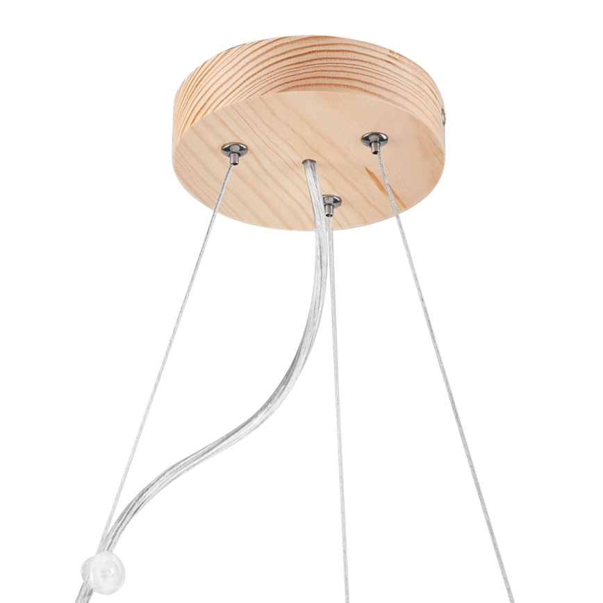 Lustra ar auklu NATURAL 3xE27/60W/230V ø 47 cm priede