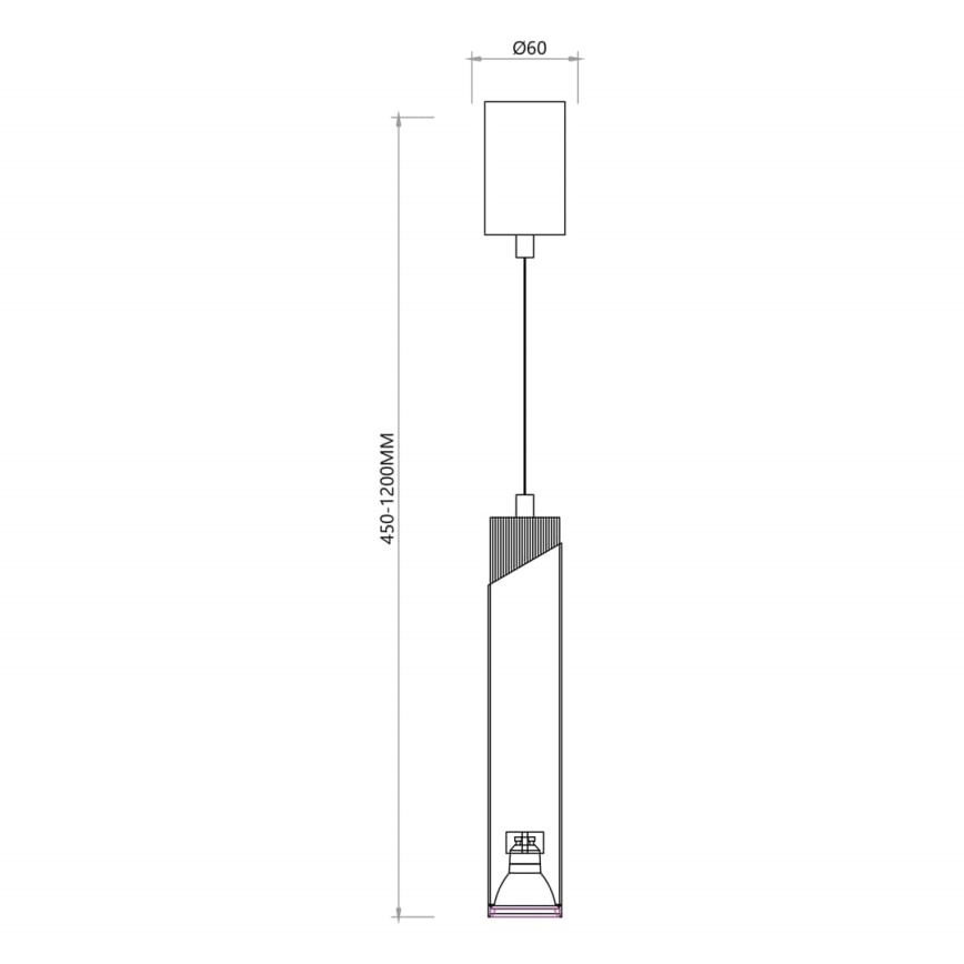 Lustra ar auklu NEO 1xGU10/8W/230V balta