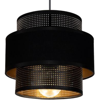 Lustra ar auklu NESS 1xE27/60W/230V melna