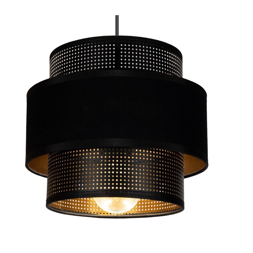 Lustra ar auklu NESS 1xE27/60W/230V melna