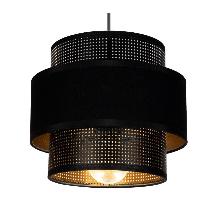 Lustra ar auklu NESS 2xE27/60W/230V d. 30 cm melna