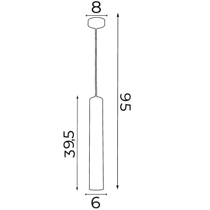 Lustra ar auklu NEST 1xGU10/8W/230V balta/spīdīgs hroms