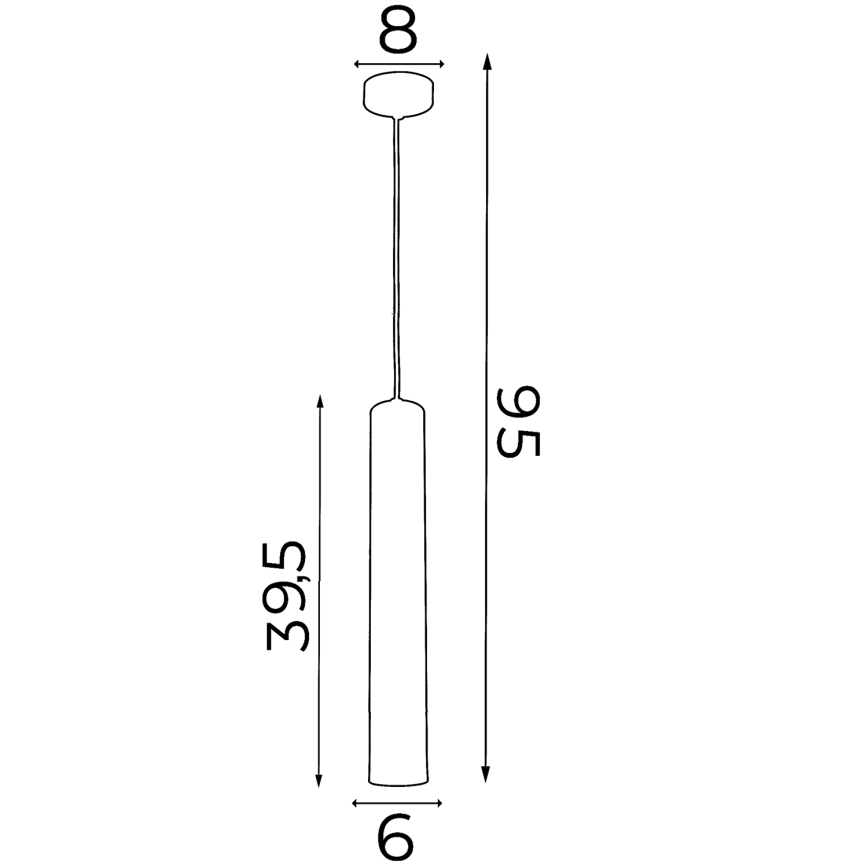 Lustra ar auklu NEST 1xGU10/8W/230V balta/spīdīgs hroms