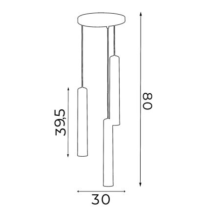 Lustra ar auklu NEST 3xGU10/8W/230V balta/spīdīgs hroms