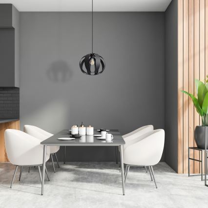 Lustra ar auklu NEWTON 1xE27/15W/230V melna