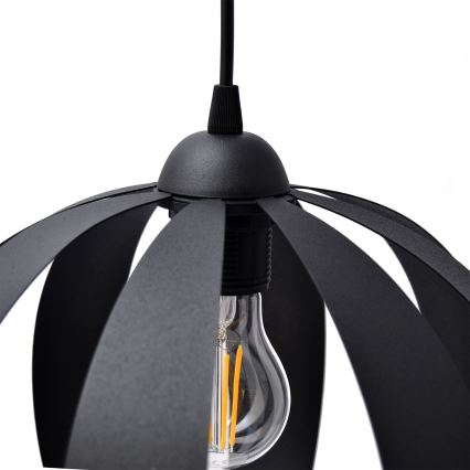 Lustra ar auklu NEWTON 1xE27/15W/230V melna