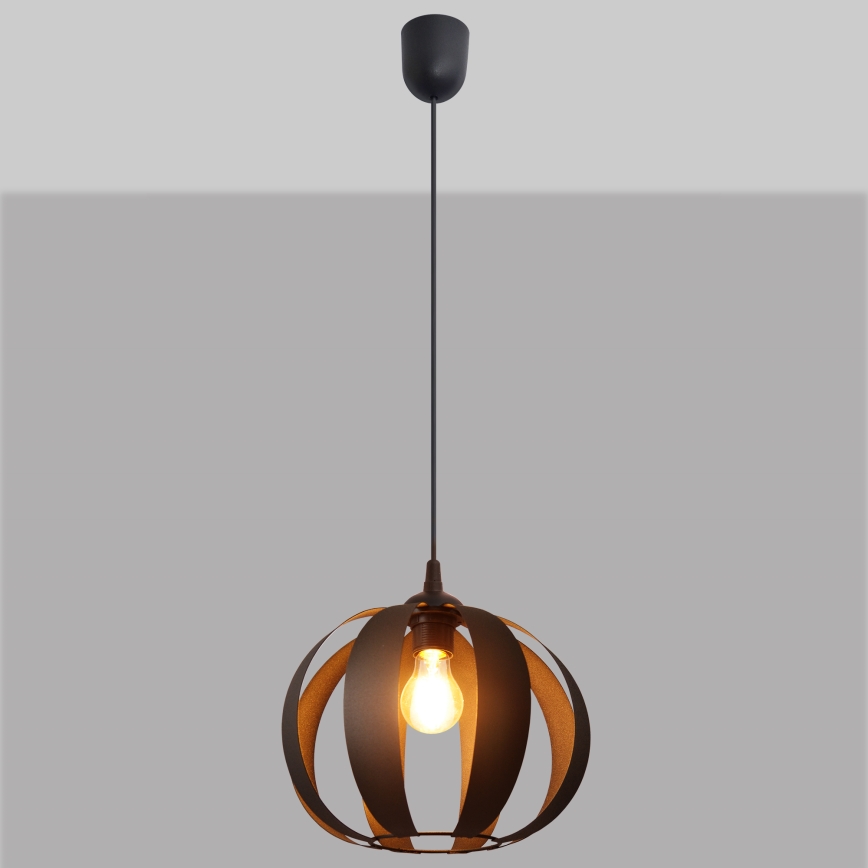 Lustra ar auklu NEWTON 1xE27/15W/230V melna