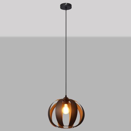 Lustra ar auklu NEWTON 1xE27/15W/230V melna