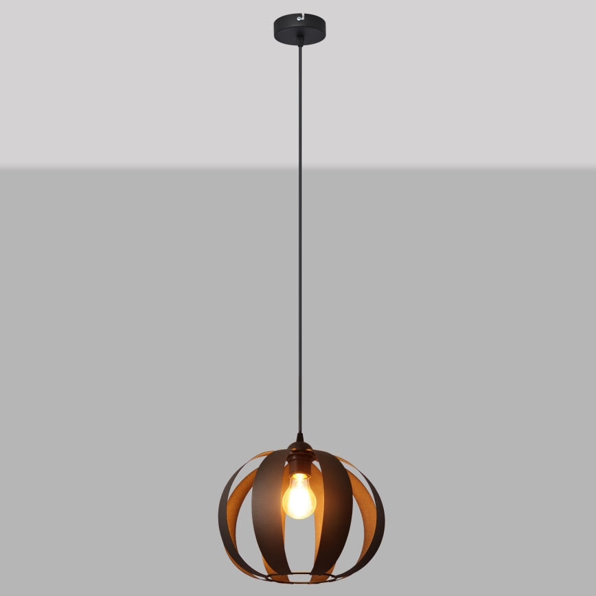 Lustra ar auklu NEWTON 1xE27/15W/230V melna
