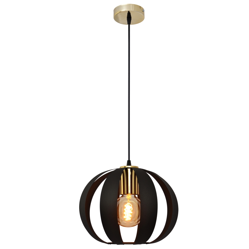 Lustra ar auklu NEWTON 1xE27/15W/230V melna/zelta