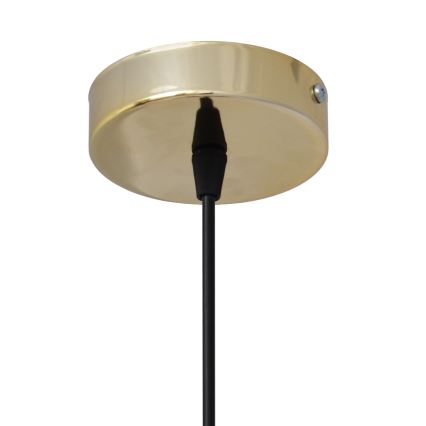 Lustra ar auklu NEWTON 1xE27/15W/230V melna/zelta