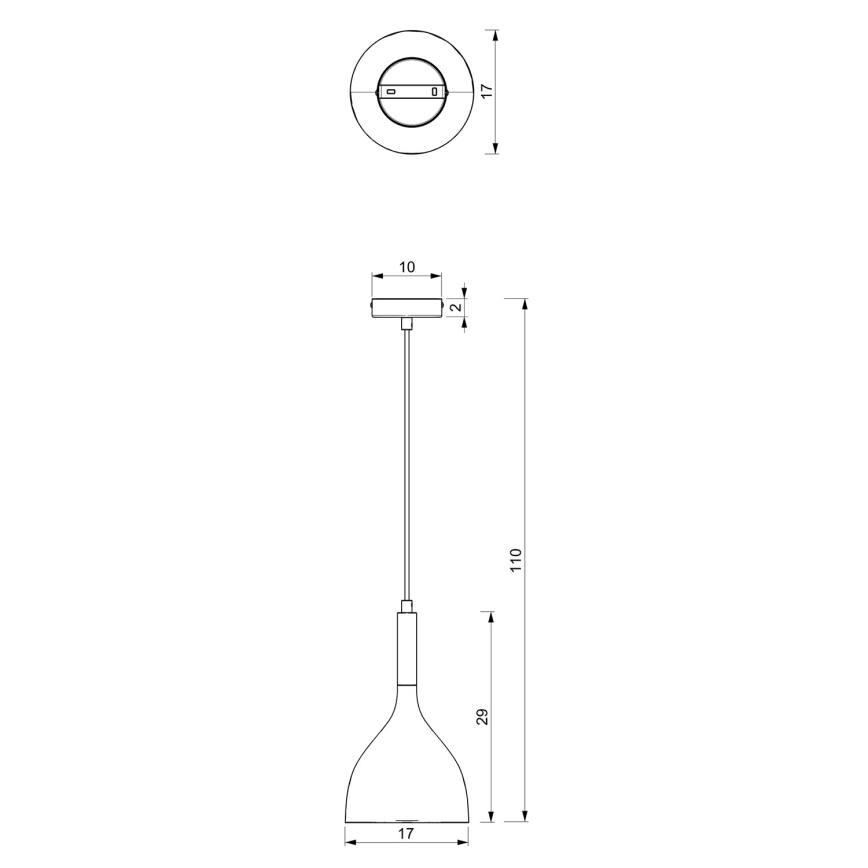 Lustra ar auklu NOAK 1xE27/15W/230V balta/spīdīgi hromēts
