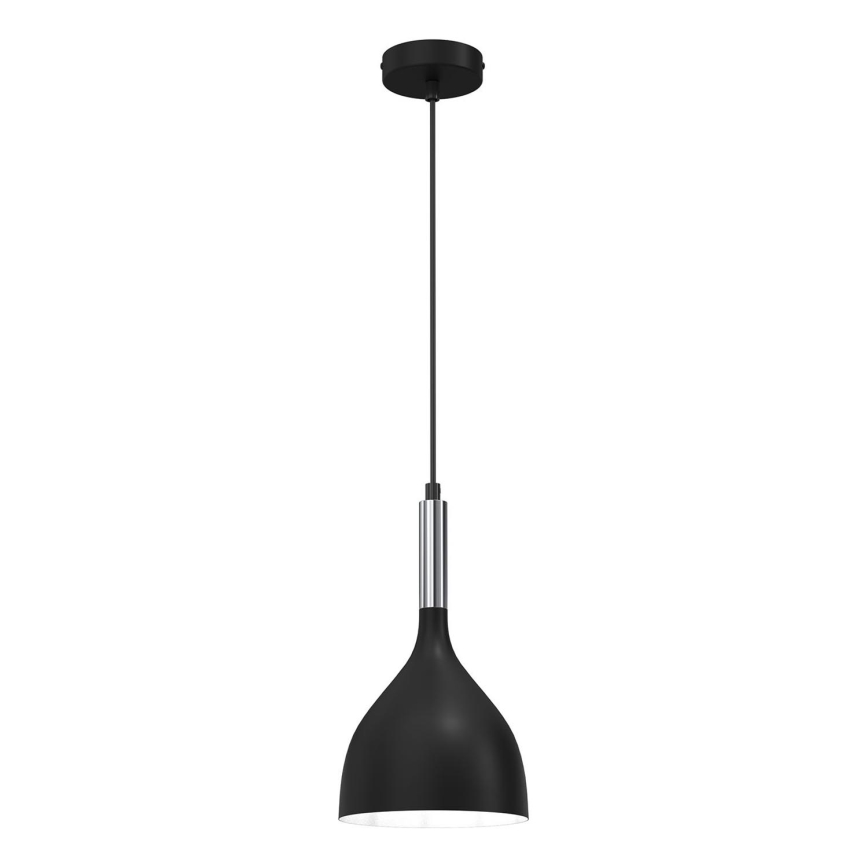 Lustra ar auklu NOAK 1xE27/15W/230V melna/spīdīgi hromēts