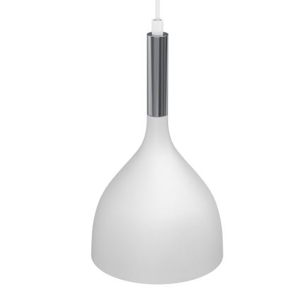 Lustra ar auklu NOAK 2xE27/15W/230V balta/spīdīgi hromēts