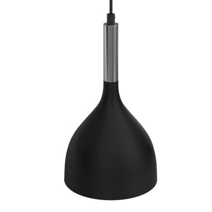 Lustra ar auklu NOAK 2xE27/15W/230V melna/spīdīgi hromēts