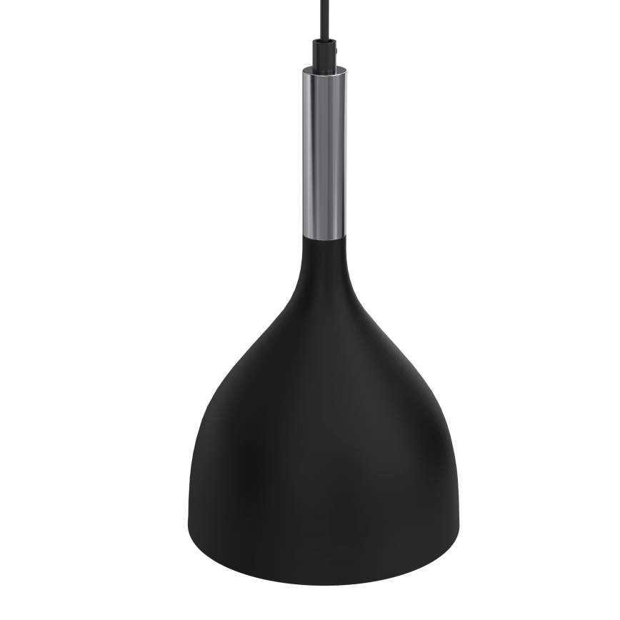 Lustra ar auklu NOAK 2xE27/15W/230V melna/spīdīgi hromēts