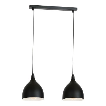Lustra ar auklu NOAK 2xE27/15W/230V melna
