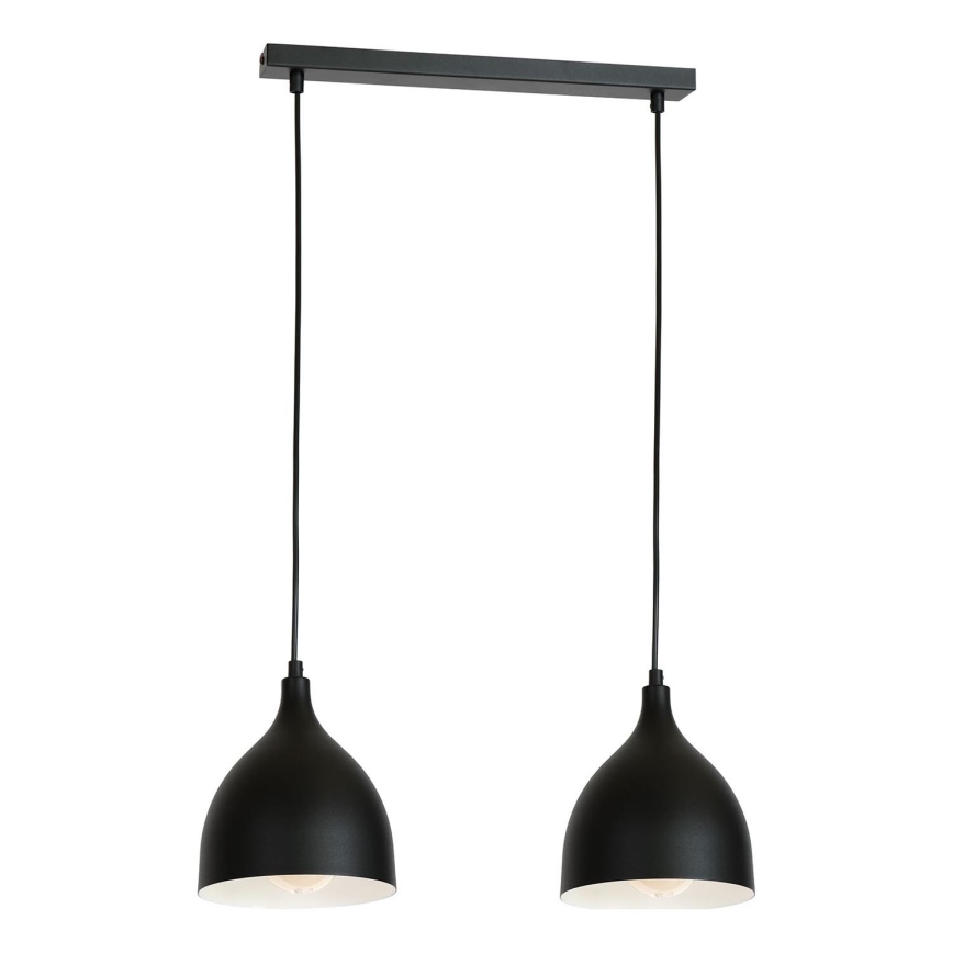 Lustra ar auklu NOAK 2xE27/15W/230V melna