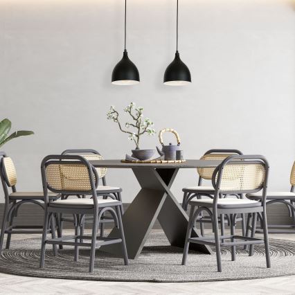 Lustra ar auklu NOAK 2xE27/15W/230V melna