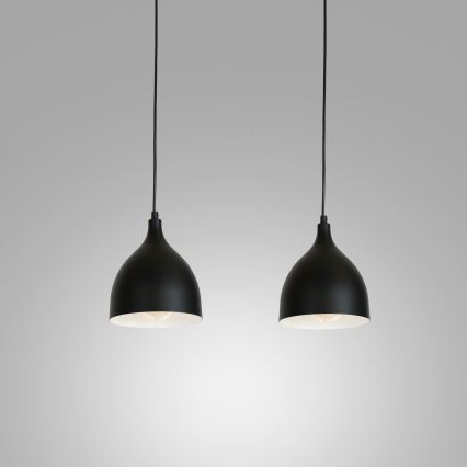 Lustra ar auklu NOAK 2xE27/15W/230V melna