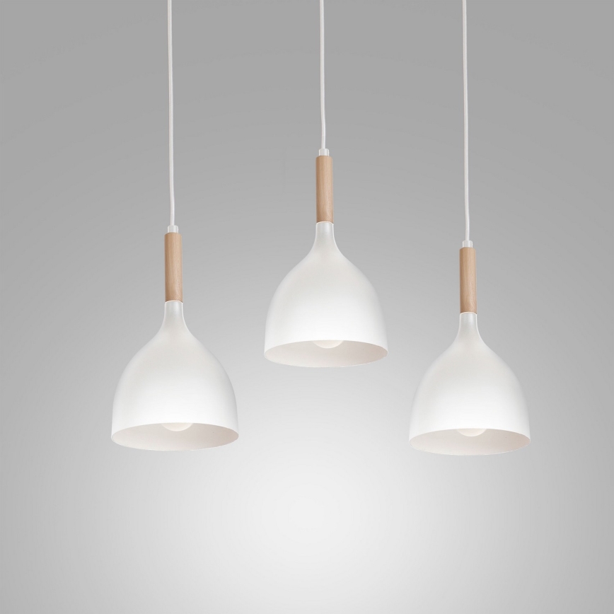 Lustra ar auklu NOAK WOOD 3xE27/60W/230V
