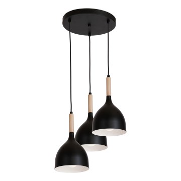 Lustra ar auklu NOAK WOOD 3xE27/60W230V