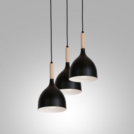 Lustra ar auklu NOAK WOOD 3xE27/60W230V