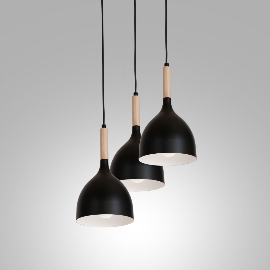 Lustra ar auklu NOAK WOOD 3xE27/60W230V