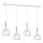 Lustra ar auklu NOAK WOOD 4xE27/60W/230V balta/koks