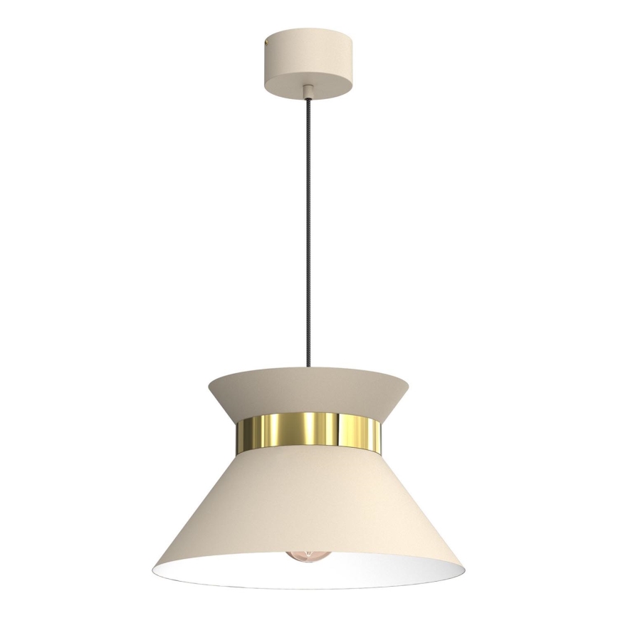 Lustra ar auklu NORGE 1xE27/15W/230V bēša/zelta