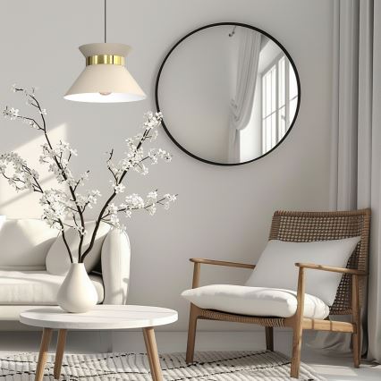 Lustra ar auklu NORGE 1xE27/15W/230V bēša/zelta
