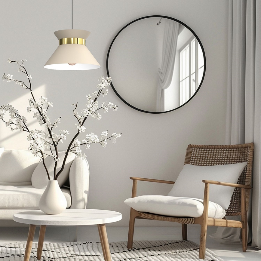 Lustra ar auklu NORGE 1xE27/15W/230V bēša/zelta