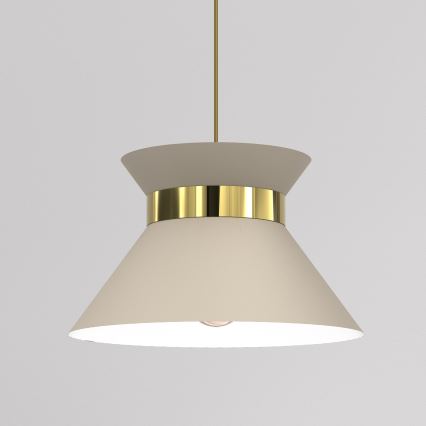 Lustra ar auklu NORGE 1xE27/15W/230V bēša/zelta