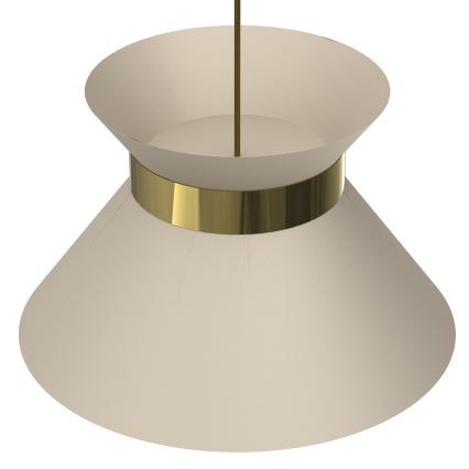 Lustra ar auklu NORGE 1xE27/15W/230V bēša/zelta