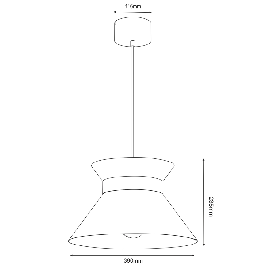 Lustra ar auklu NORGE 1xE27/15W/230V bēša/zelta